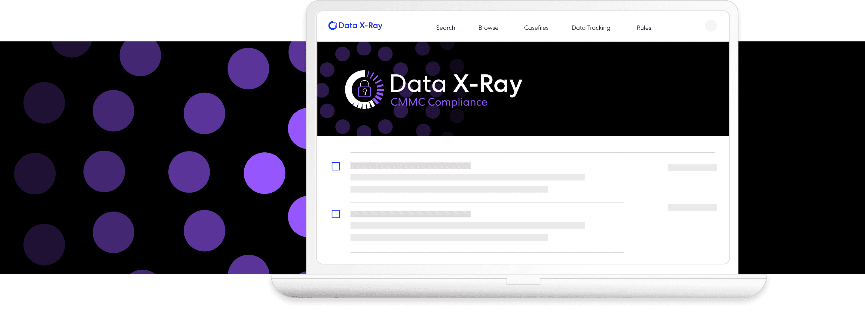 Data X-Ray for CMMC Compliance Horizontal Banner