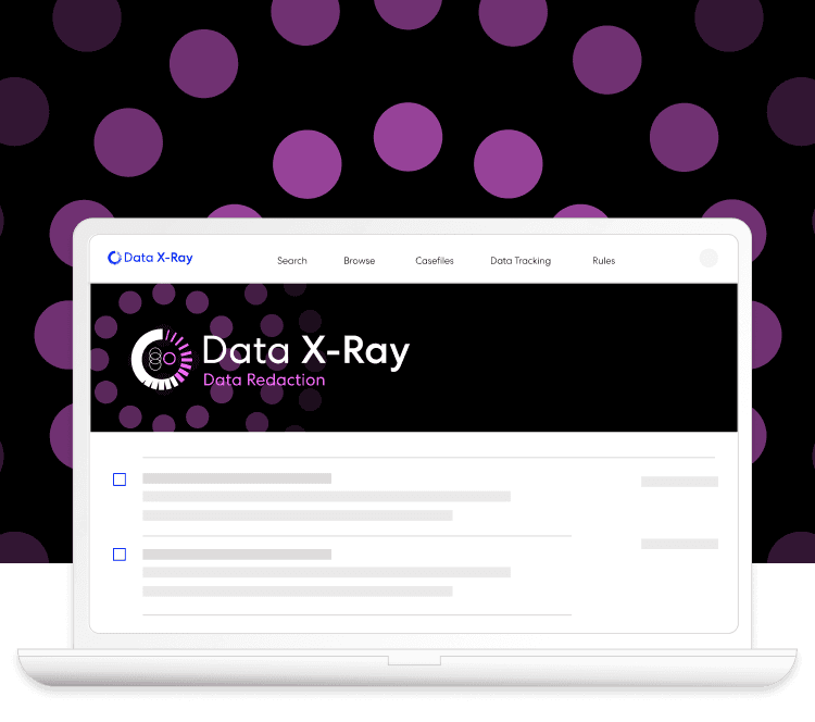 Data X-Ray detects unstructured data files holding sensitive information and enables selective data redaction at scale.